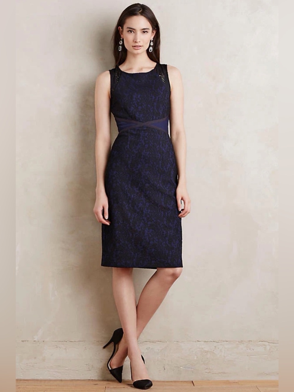 Anthropologie Moulinette Sours Jacquard Lankin Lace Formal Dress